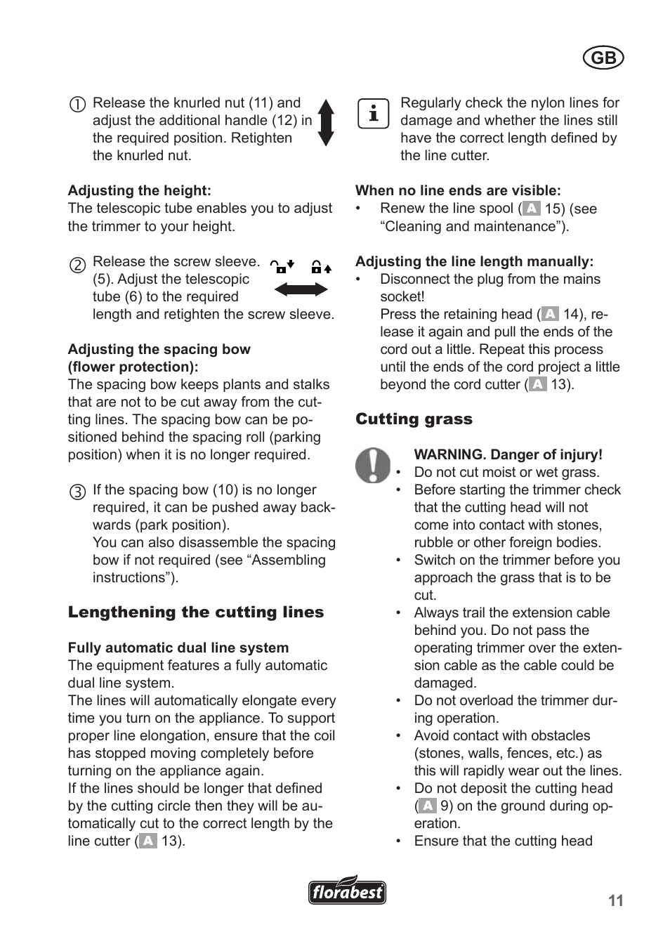 Florabest FRT 450 A1 User Manual | Page 11 / 90