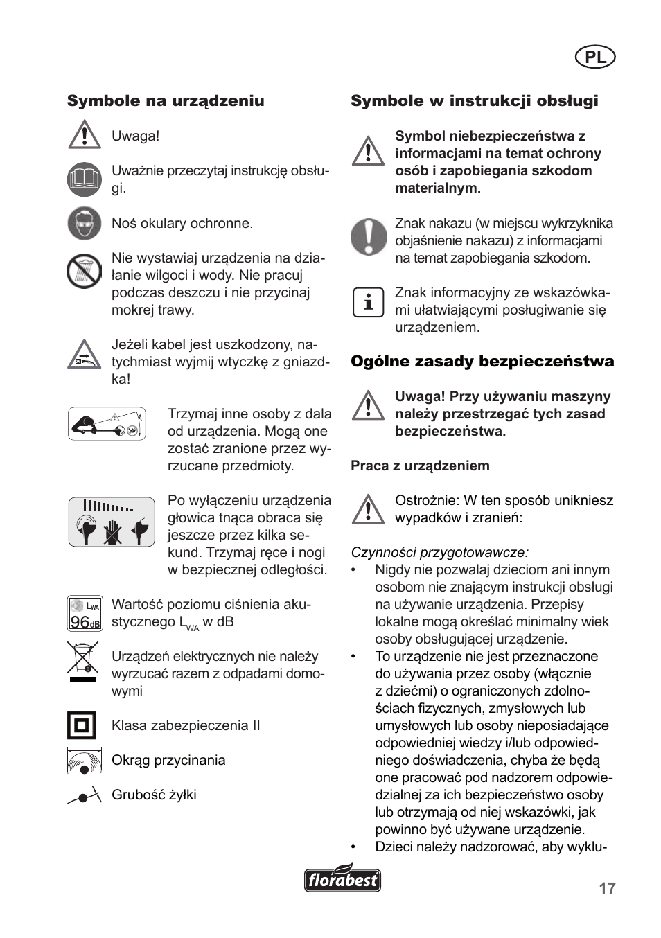 Florabest FRT 450 A1 User Manual | Page 17 / 90