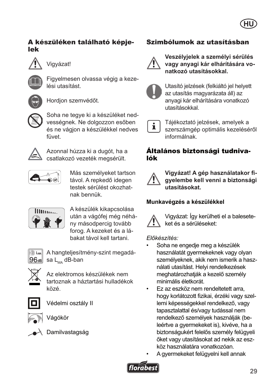 Florabest FRT 450 A1 User Manual | Page 29 / 90