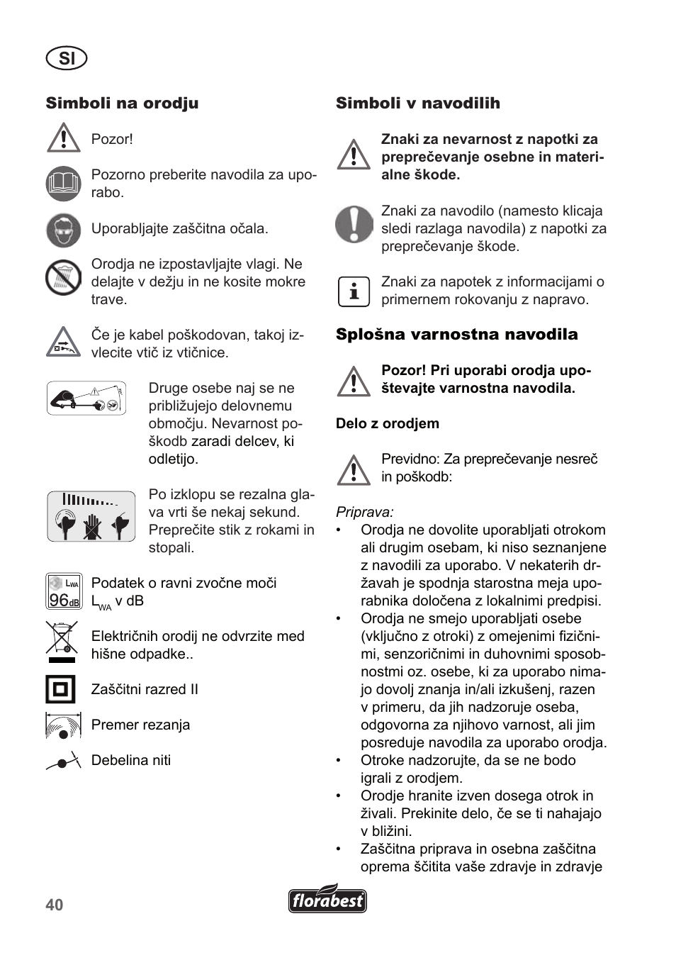 Florabest FRT 450 A1 User Manual | Page 40 / 90