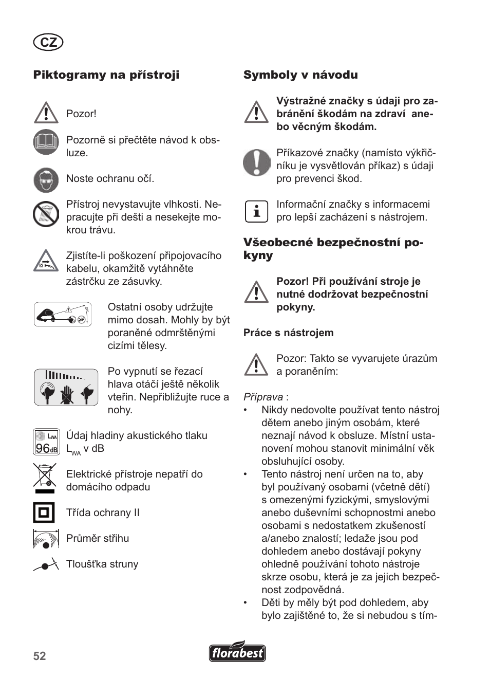 Florabest FRT 450 A1 User Manual | Page 52 / 90