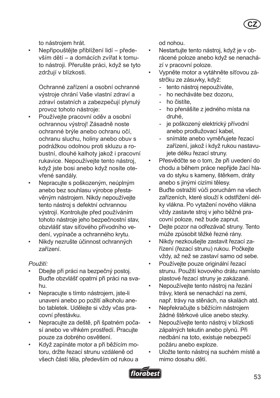Florabest FRT 450 A1 User Manual | Page 53 / 90