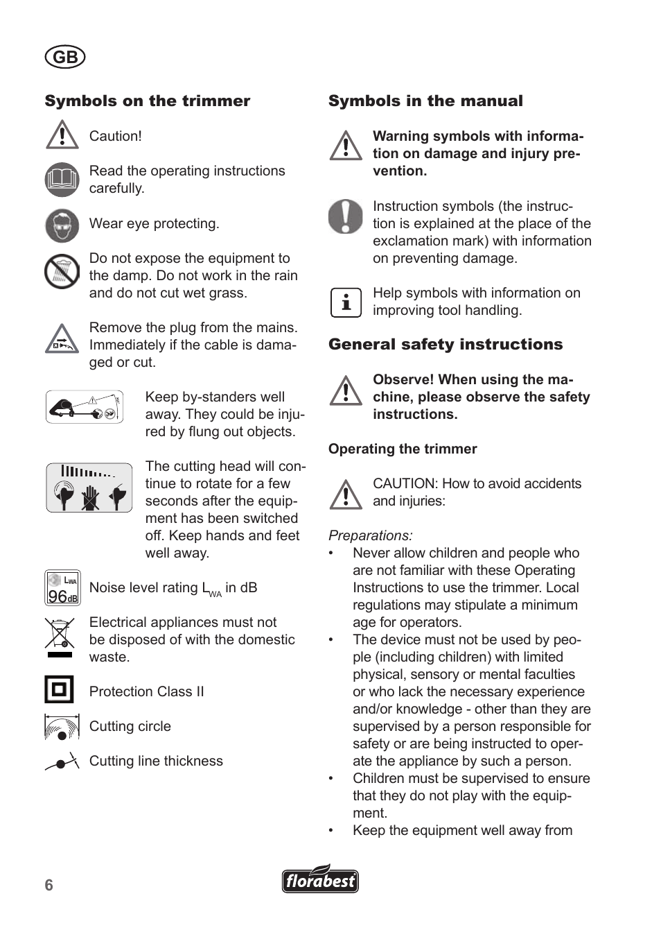 Florabest FRT 450 A1 User Manual | Page 6 / 90