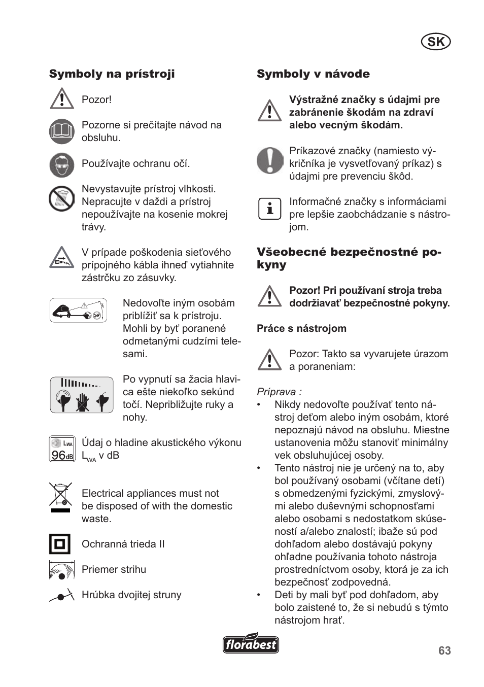 Florabest FRT 450 A1 User Manual | Page 63 / 90