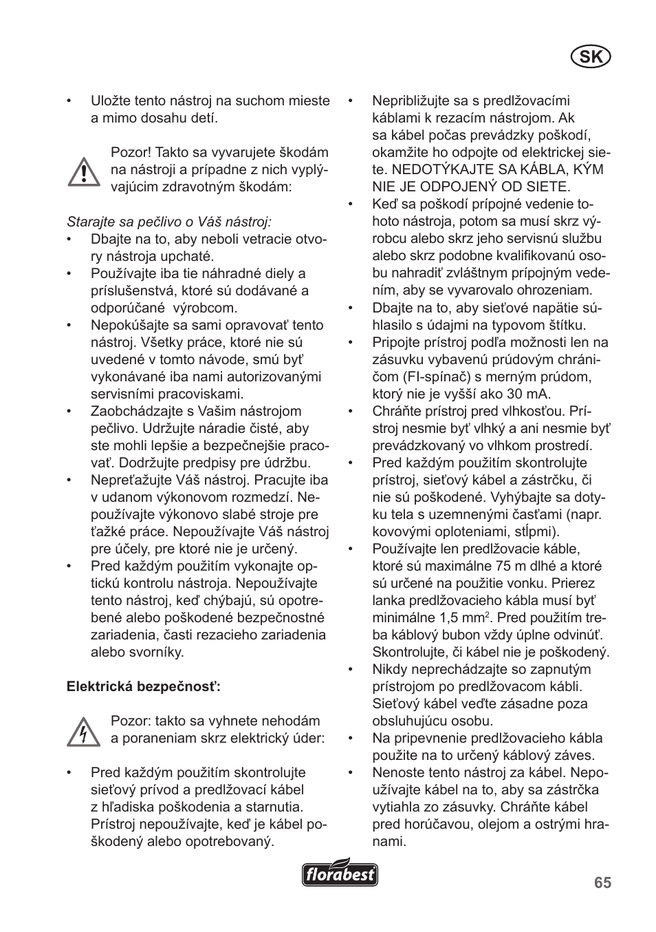 Florabest FRT 450 A1 User Manual | Page 65 / 90