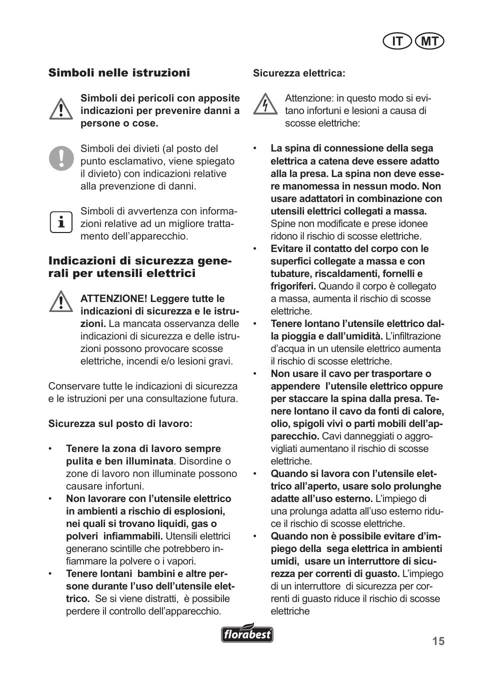 It mt | Florabest FHT 600 A1 User Manual | Page 15 / 58