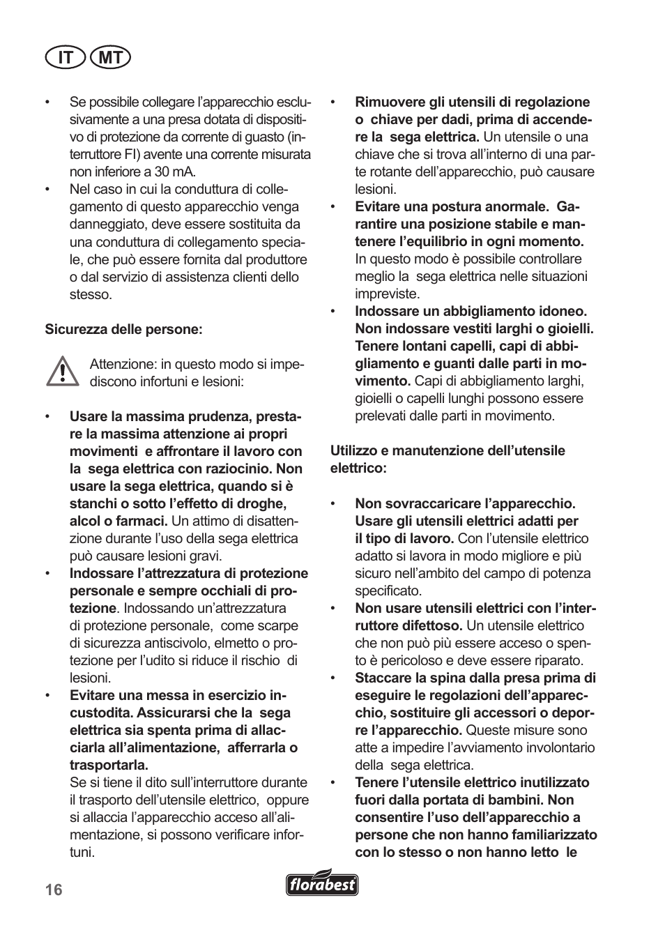 It mt | Florabest FHT 600 A1 User Manual | Page 16 / 58