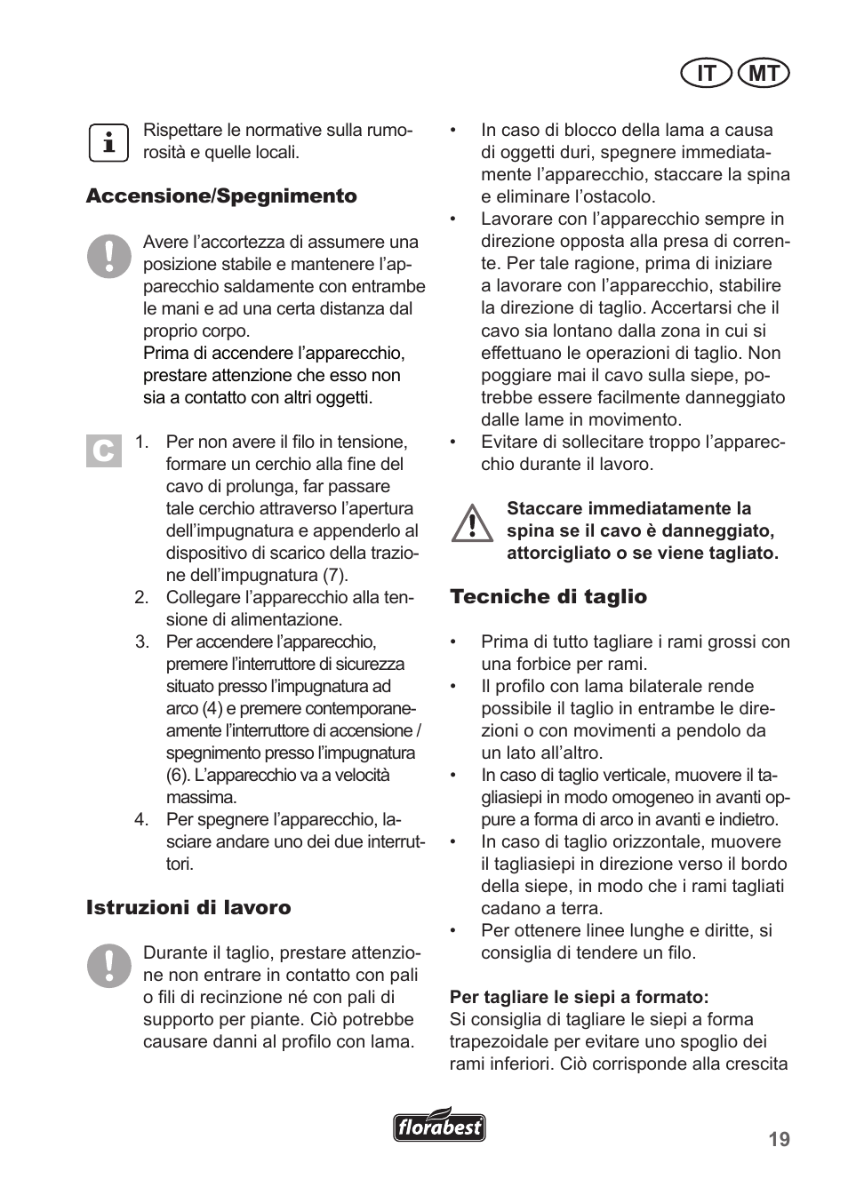 It mt | Florabest FHT 600 A1 User Manual | Page 19 / 58