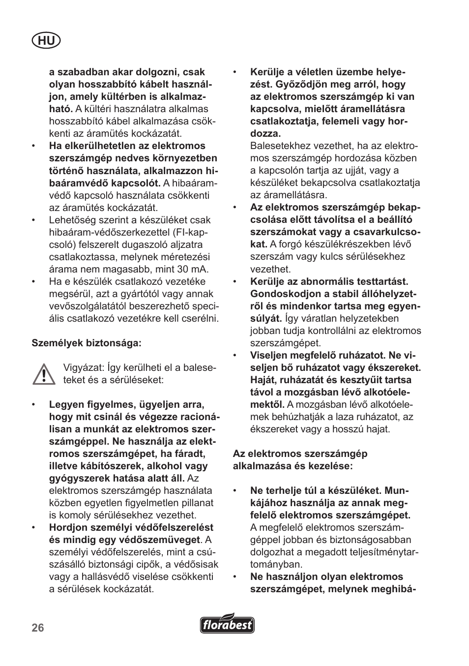 Florabest FHT 600 A1 User Manual | Page 26 / 90