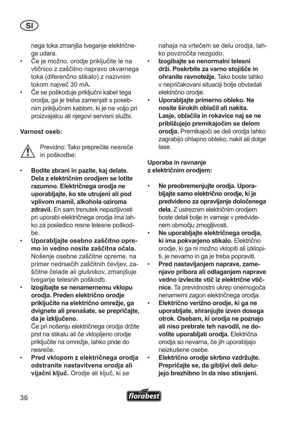 Florabest FHT 600 A1 User Manual | Page 36 / 90