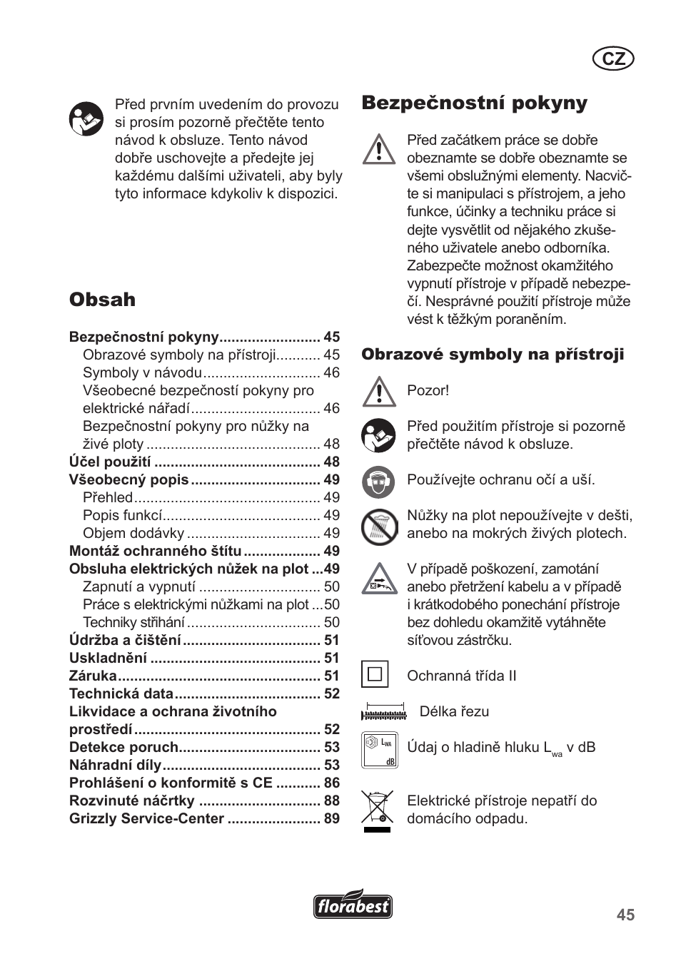 Florabest FHT 600 A1 User Manual | Page 45 / 90
