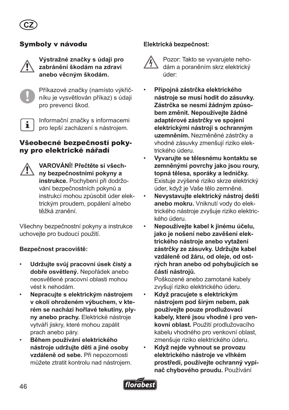 Florabest FHT 600 A1 User Manual | Page 46 / 90