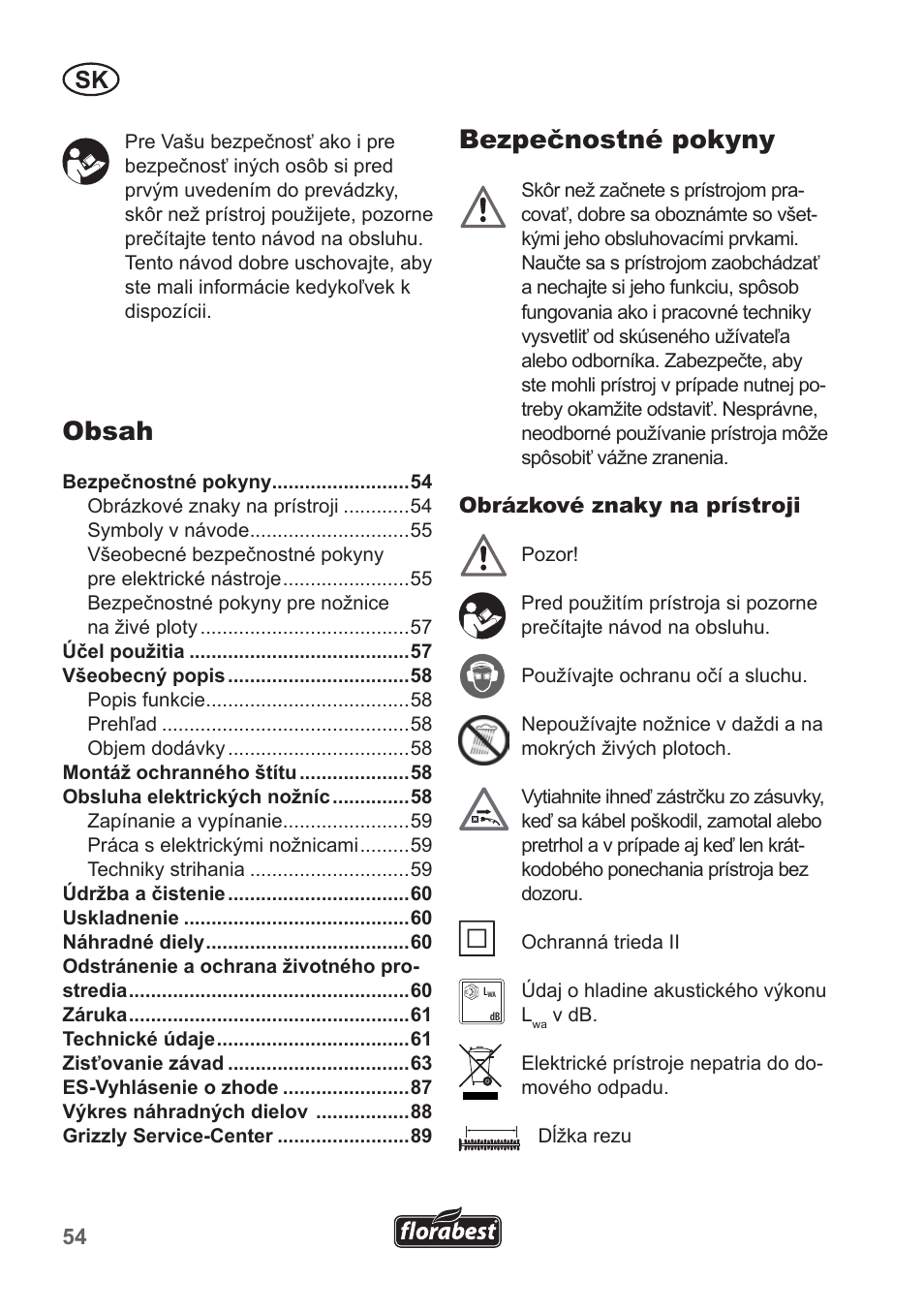 Florabest FHT 600 A1 User Manual | Page 54 / 90