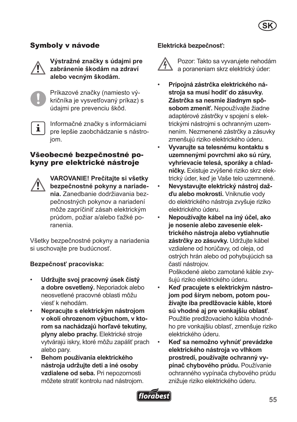 Florabest FHT 600 A1 User Manual | Page 55 / 90