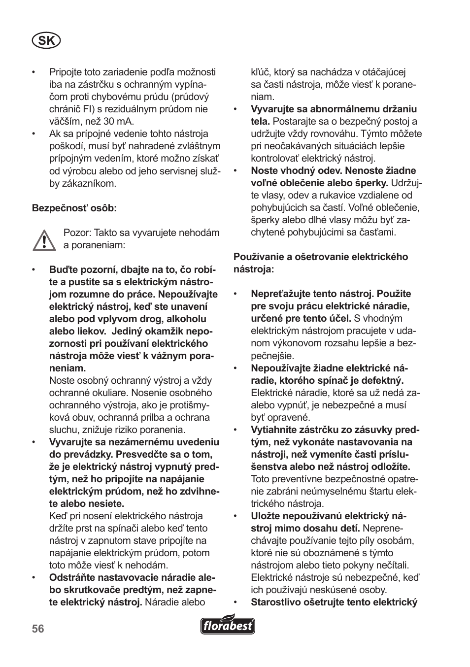 Florabest FHT 600 A1 User Manual | Page 56 / 90