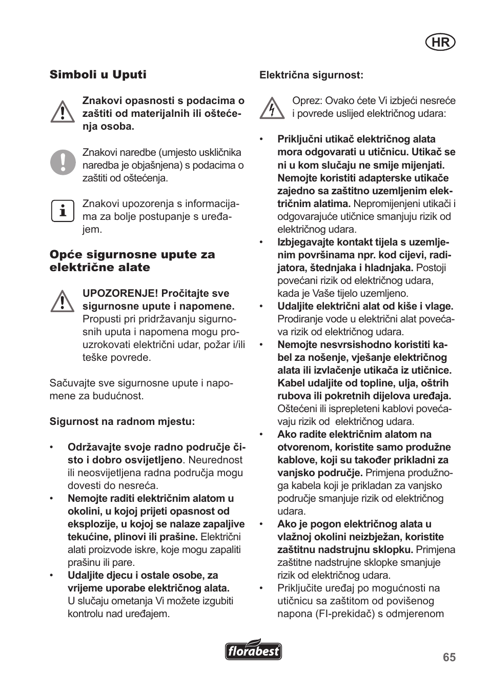 Florabest FHT 600 A1 User Manual | Page 65 / 90