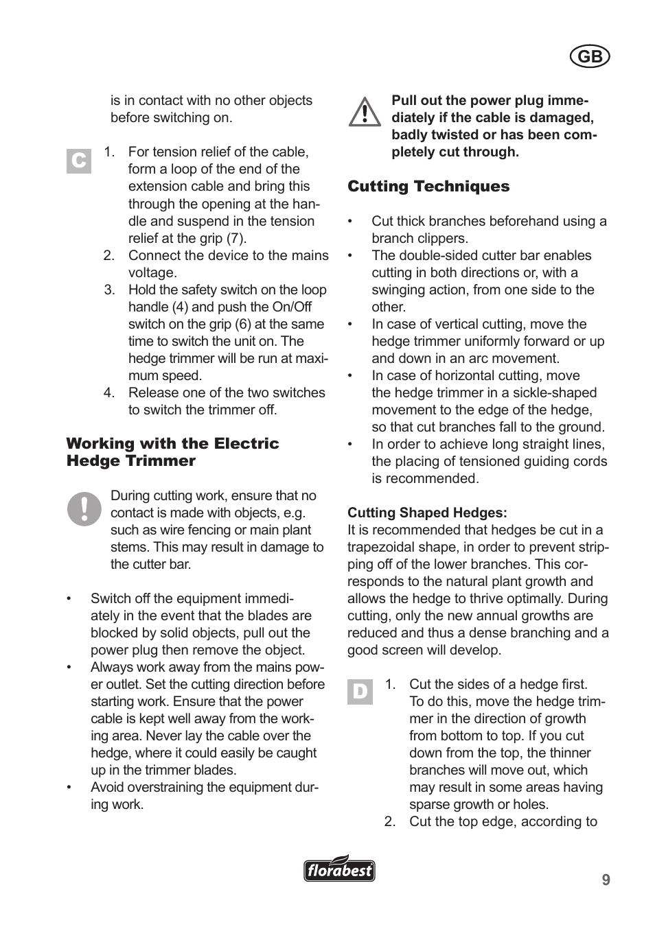 Florabest FHT 600 A1 User Manual | Page 9 / 90