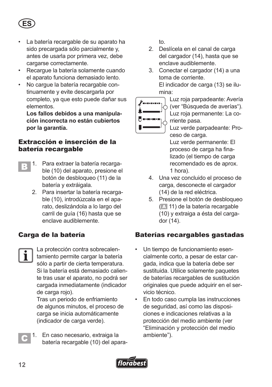Florabest FAH 18 A1 User Manual | Page 12 / 82