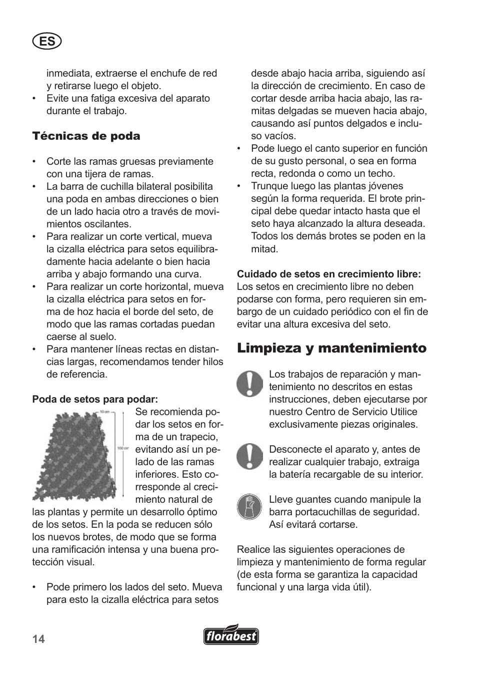Limpieza y mantenimiento | Florabest FAH 18 A1 User Manual | Page 14 / 82