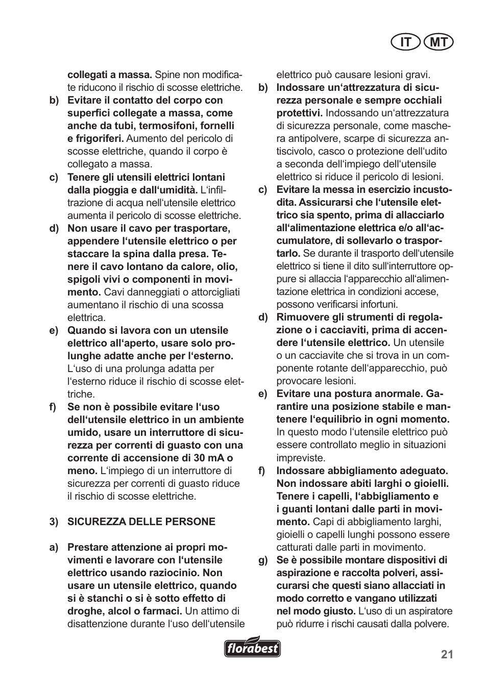 It mt | Florabest FAH 18 A1 User Manual | Page 21 / 82