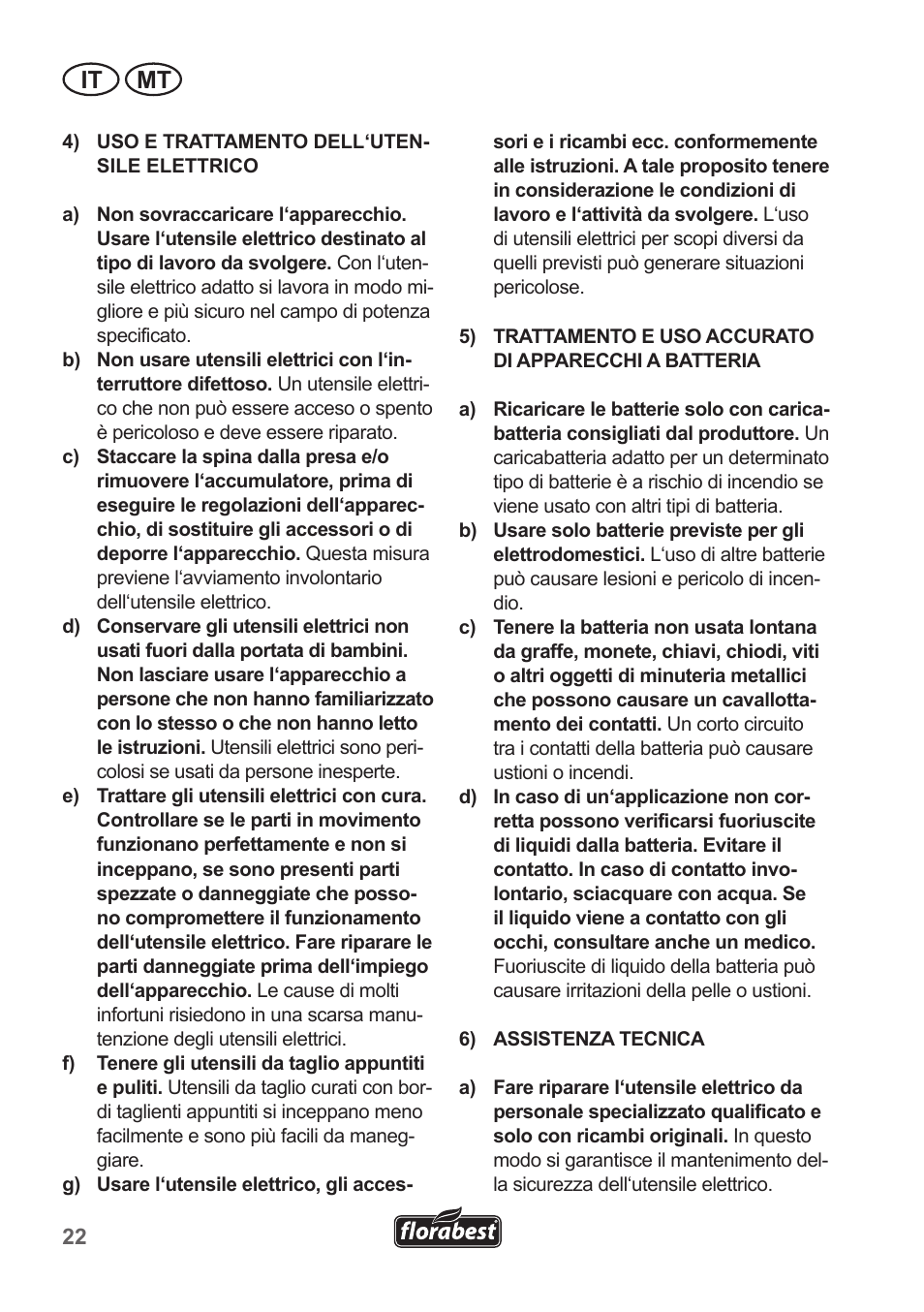 It mt | Florabest FAH 18 A1 User Manual | Page 22 / 82