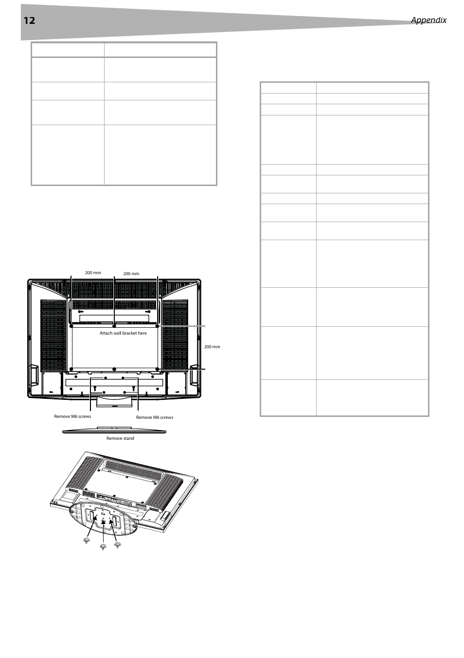 Appendix, Specifications | Dynex DX-LCD37 User Manual | Page 12 / 50