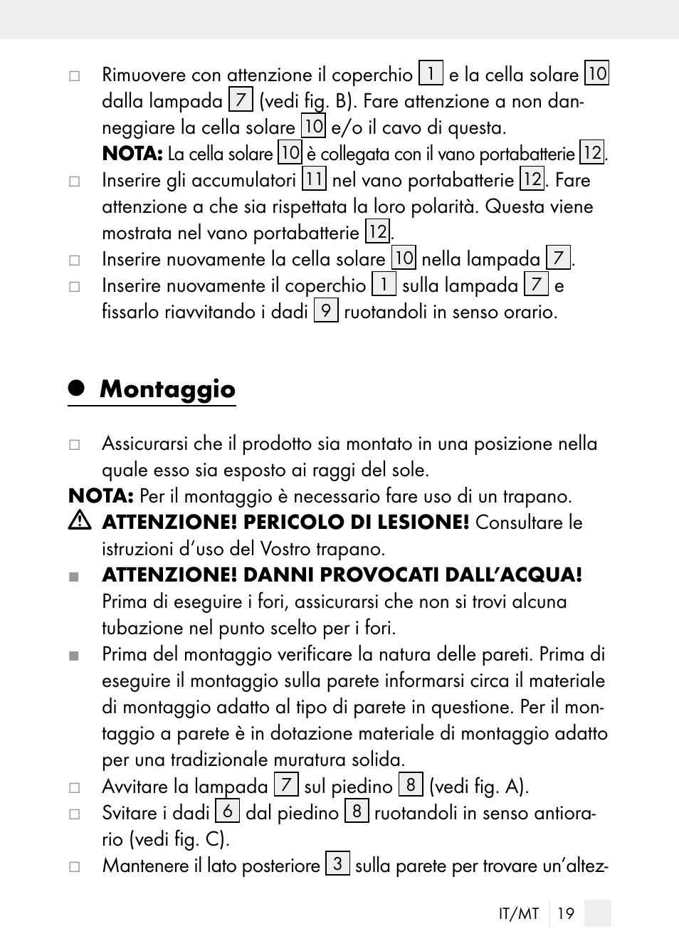 Montaggio | Florabest Z29544 User Manual | Page 19 / 58