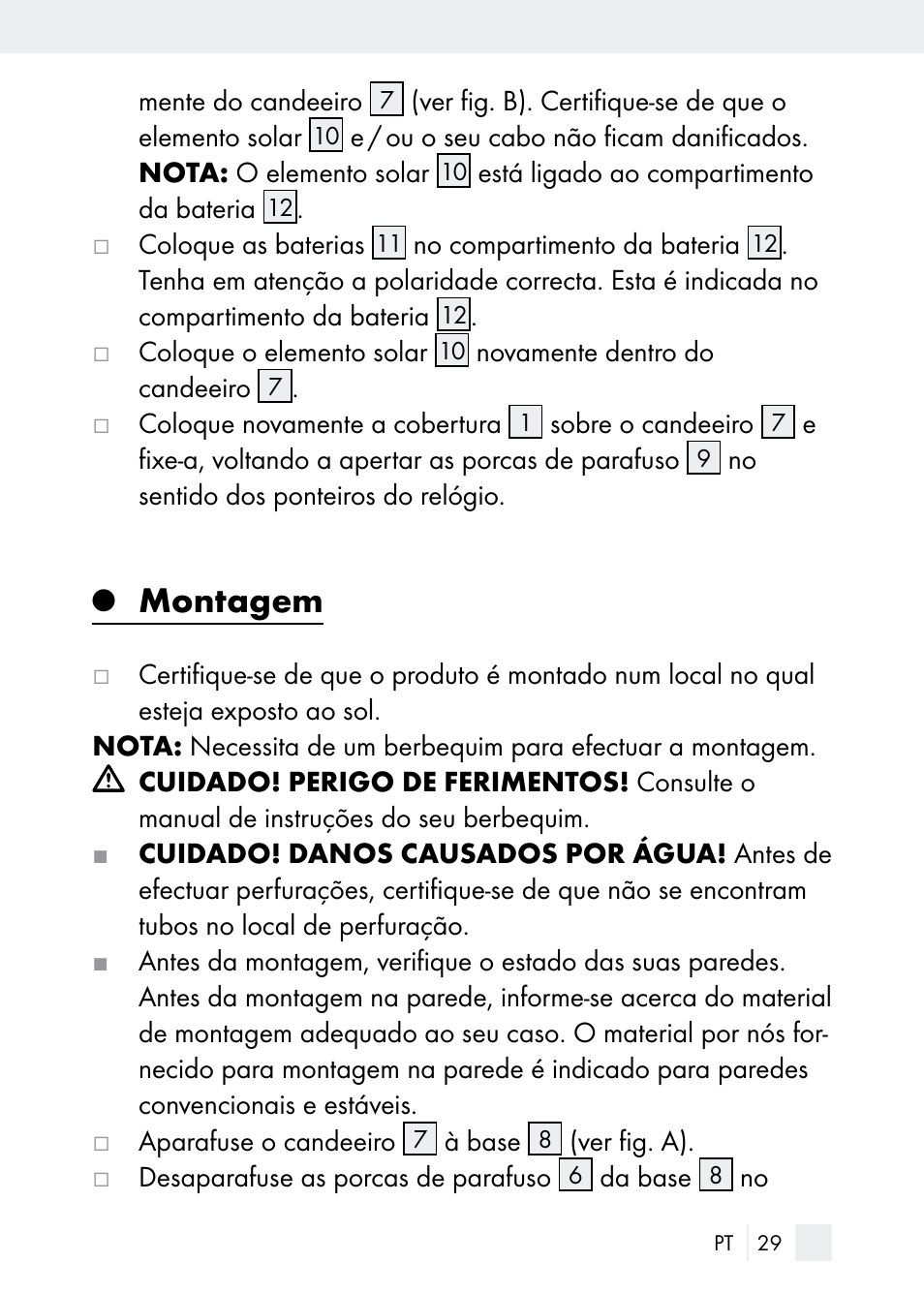 Montagem | Florabest Z29544 User Manual | Page 29 / 58