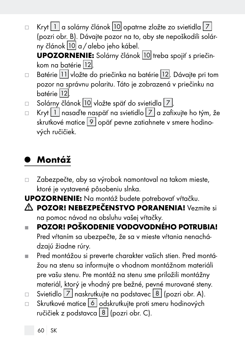 Montáž | Florabest Z29544 User Manual | Page 60 / 88
