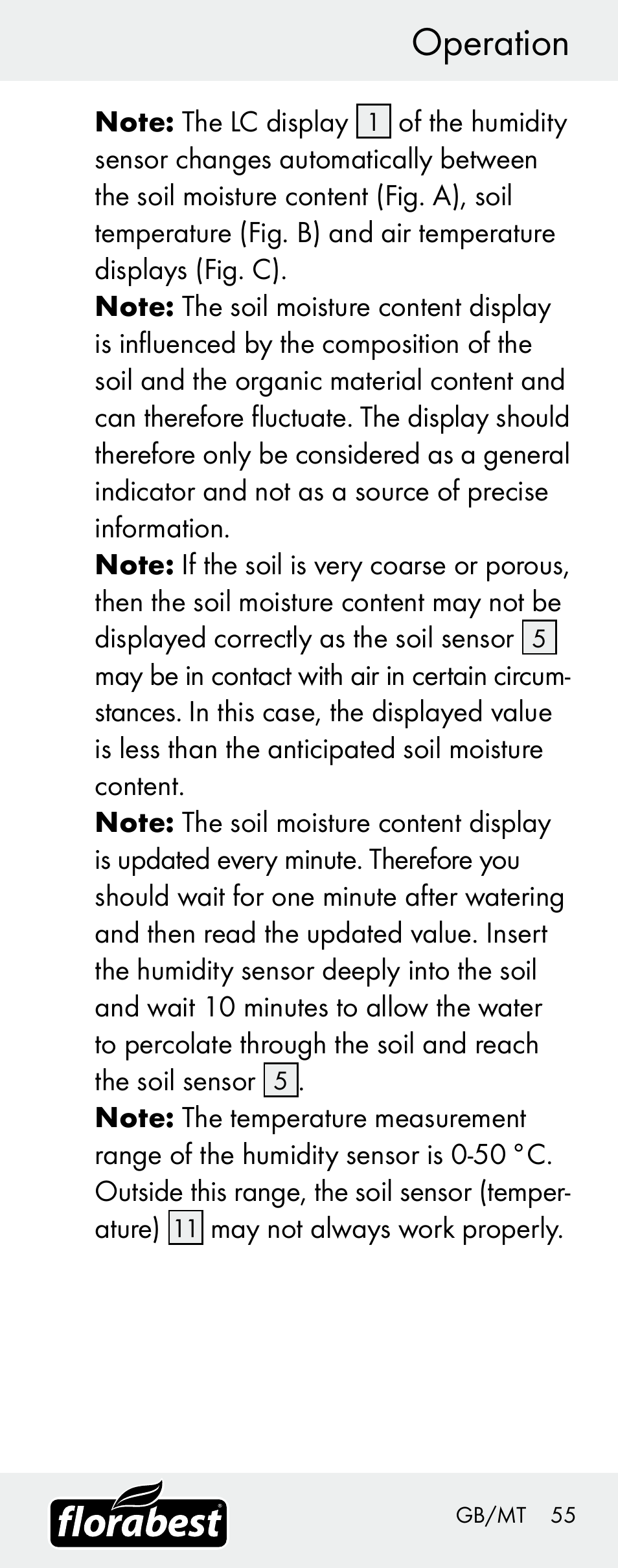 Operation | Florabest H14335 User Manual | Page 55 / 76