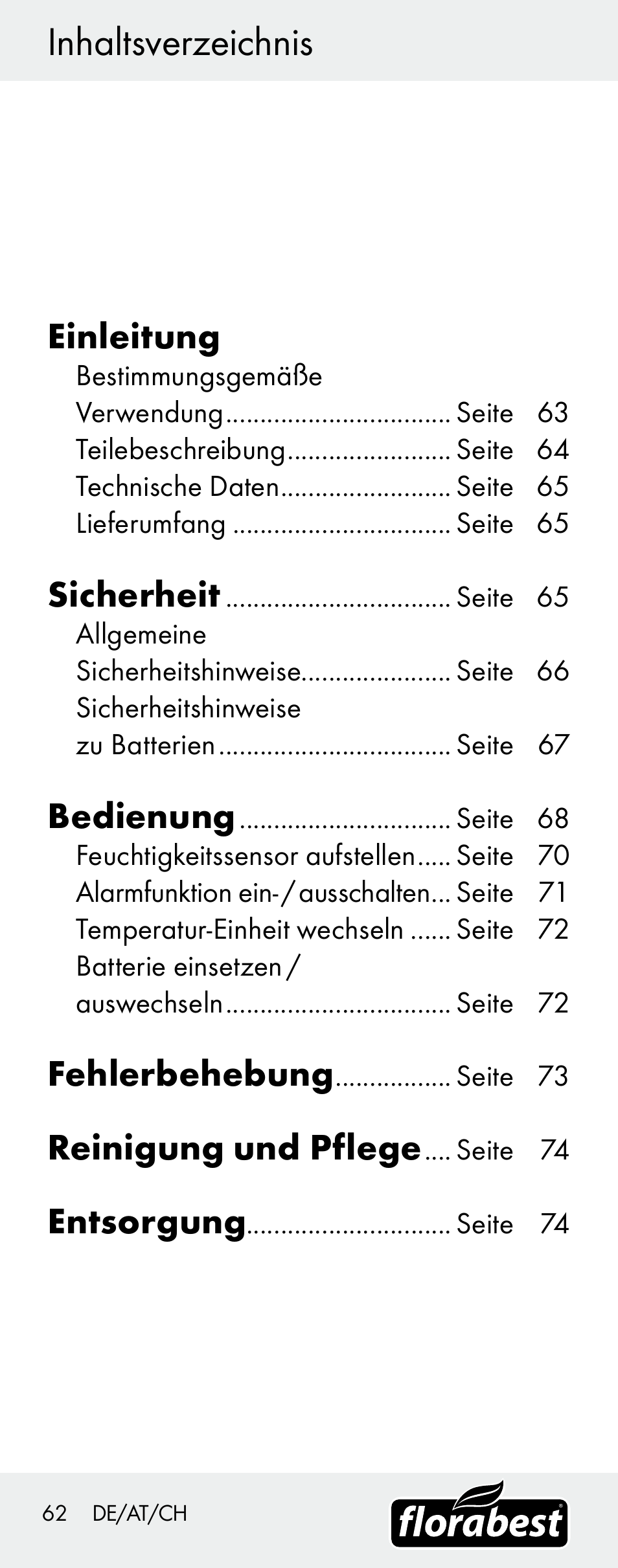 Florabest H14335 User Manual | Page 62 / 76