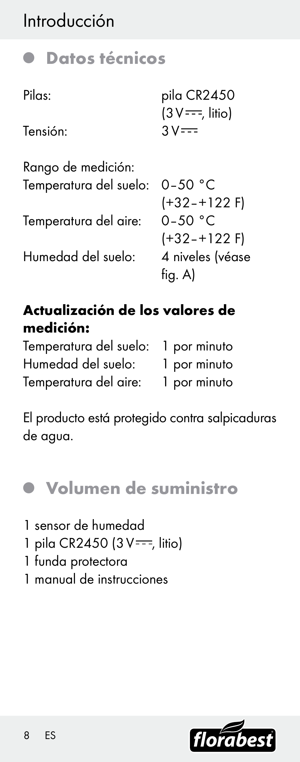 Seguridad introducción, Datos técnicos, Volumen de suministro | Florabest H14335 User Manual | Page 8 / 76