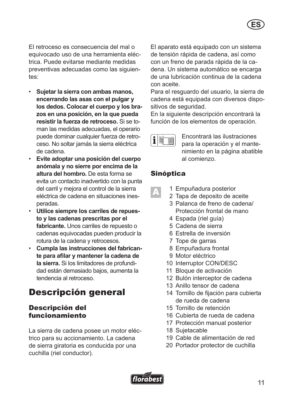 Descripción general | Florabest FKS 2200 B1 User Manual | Page 11 / 118