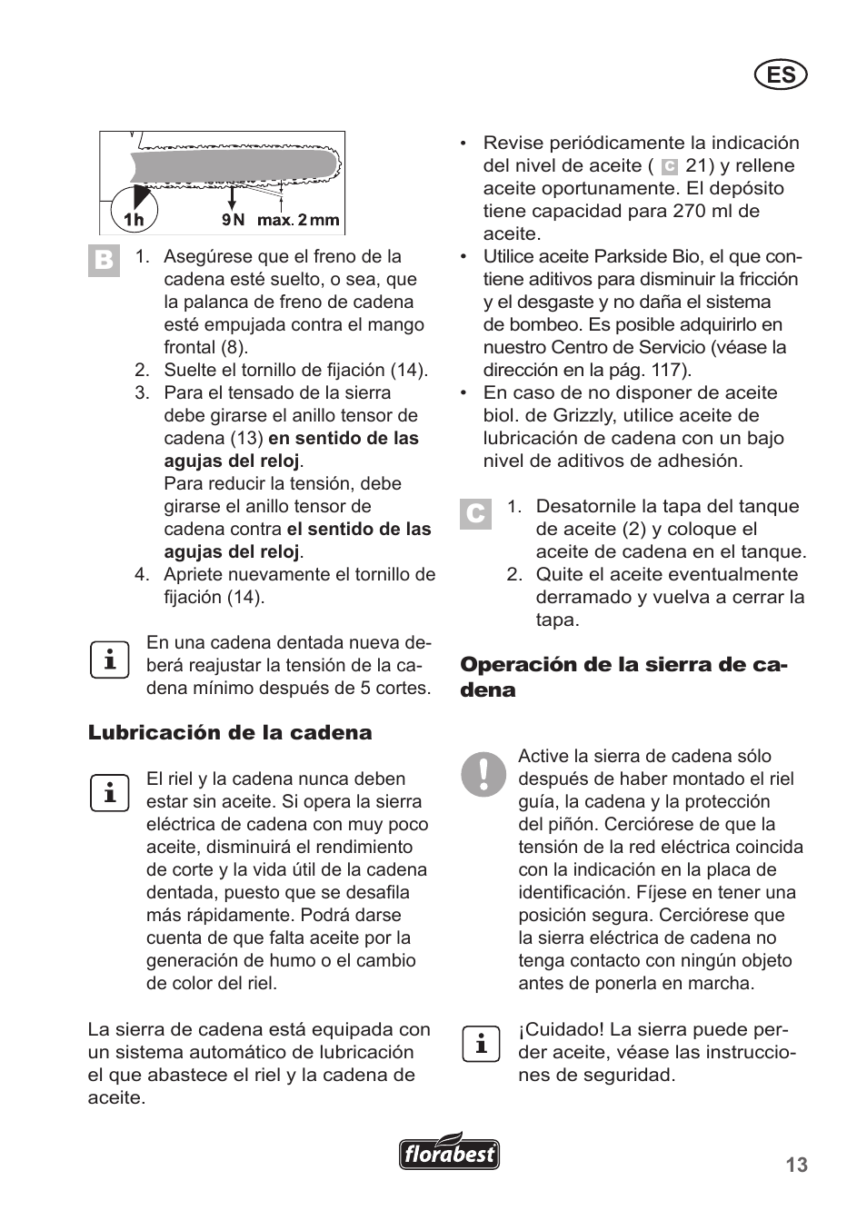 Florabest FKS 2200 B1 User Manual | Page 13 / 118