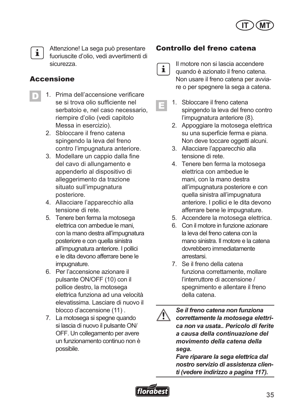 It mt | Florabest FKS 2200 B1 User Manual | Page 35 / 118