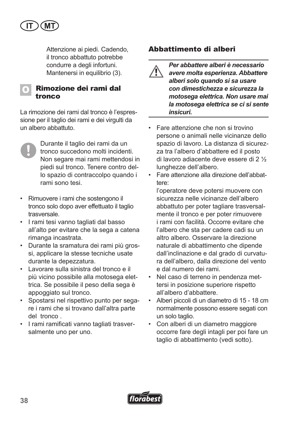 It mt | Florabest FKS 2200 B1 User Manual | Page 38 / 118
