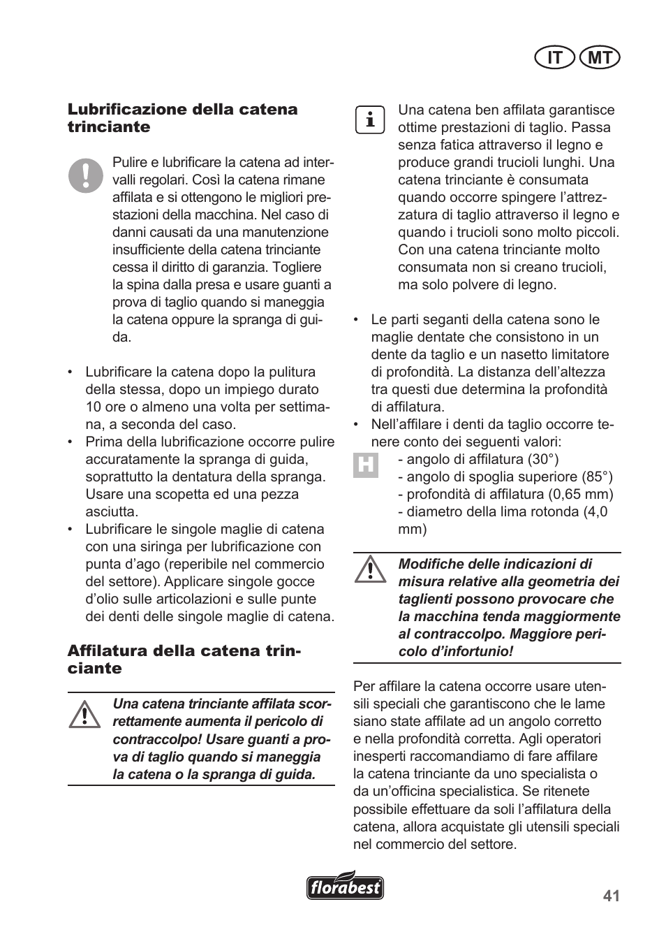 It mt | Florabest FKS 2200 B1 User Manual | Page 41 / 118