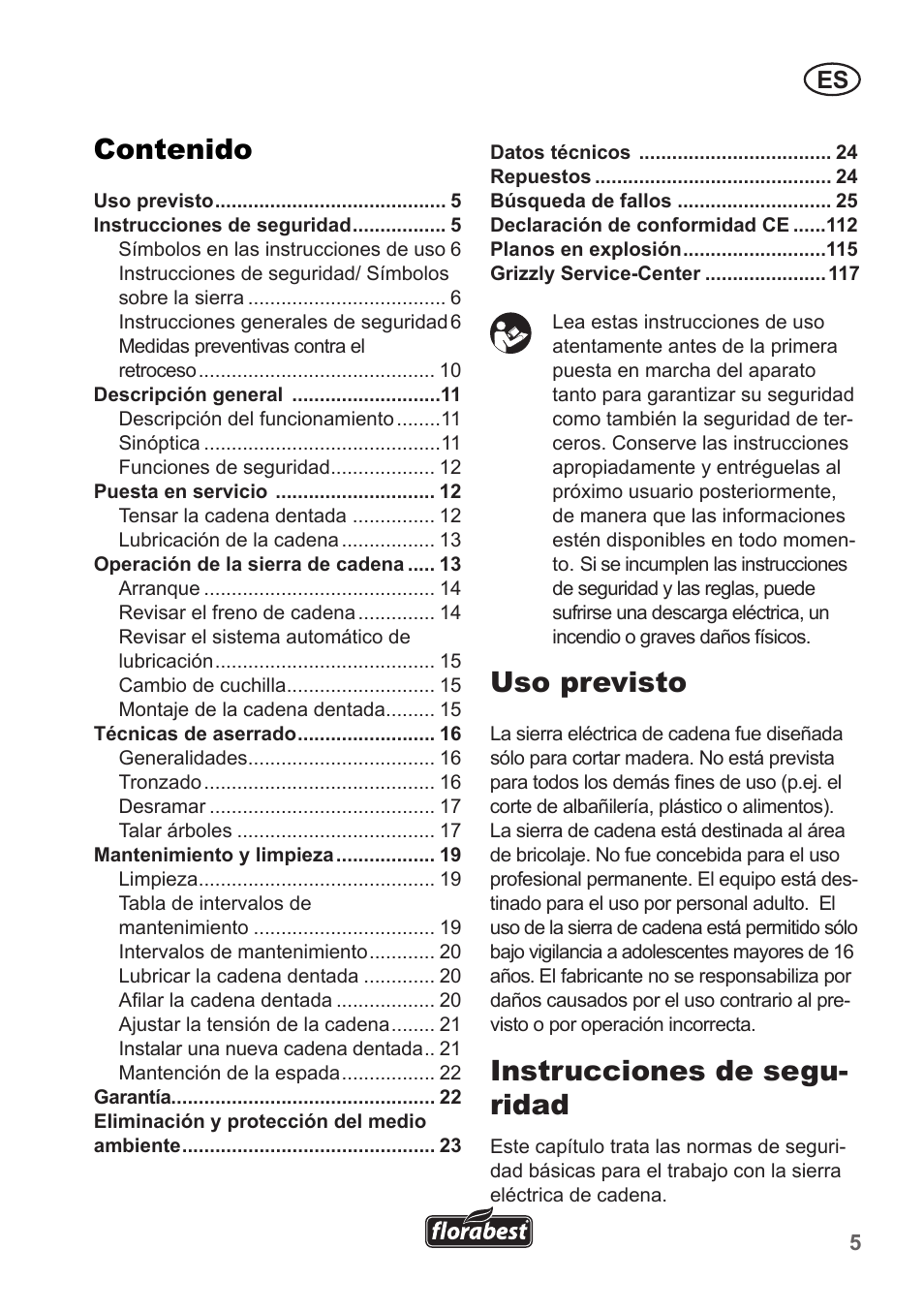 Florabest FKS 2200 B1 User Manual | Page 5 / 118