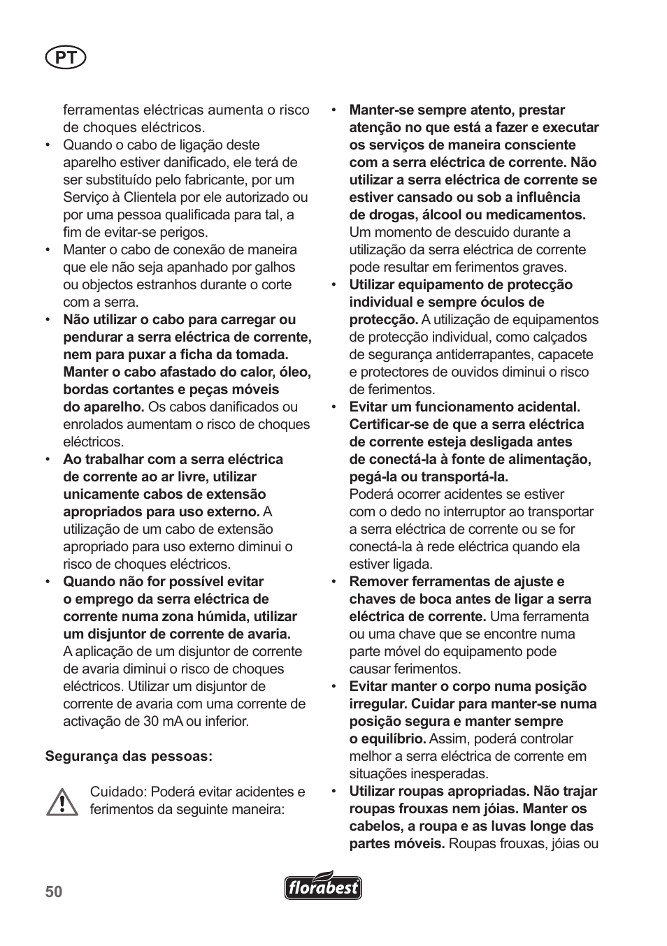 Florabest FKS 2200 B1 User Manual | Page 50 / 118