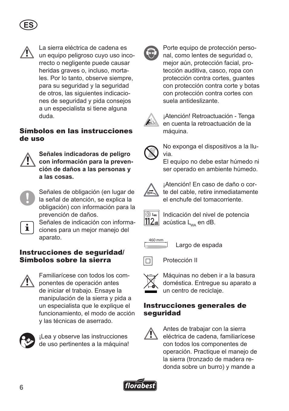 Florabest FKS 2200 B1 User Manual | Page 6 / 118