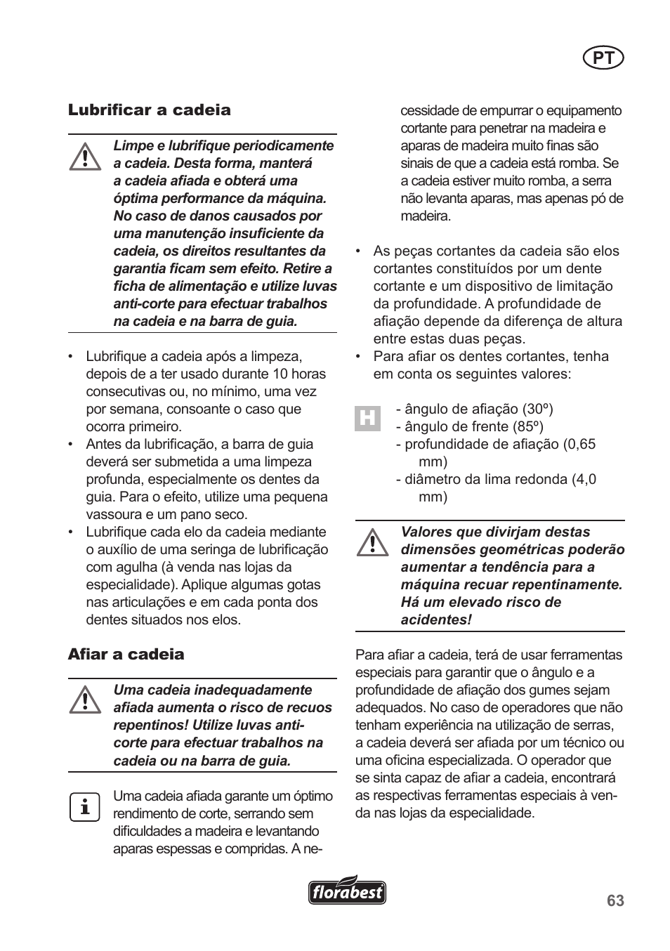 Florabest FKS 2200 B1 User Manual | Page 63 / 118