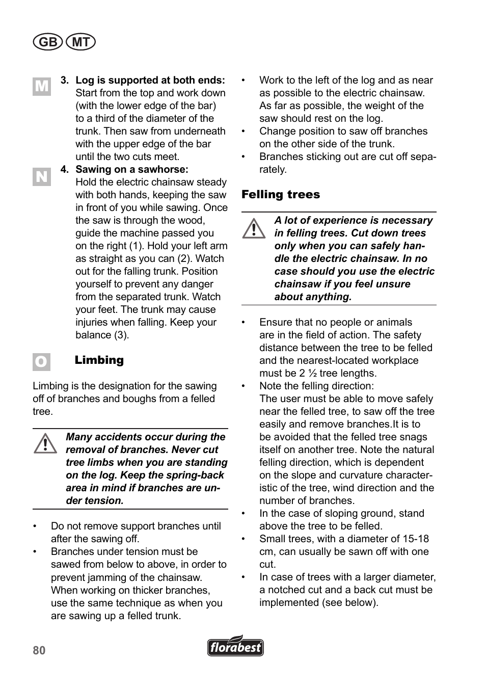 Gb mt | Florabest FKS 2200 B1 User Manual | Page 80 / 118