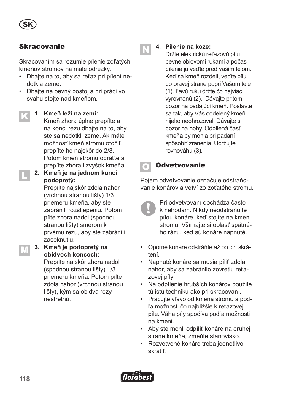 Florabest FKS 2200 B1 User Manual | Page 118 / 174