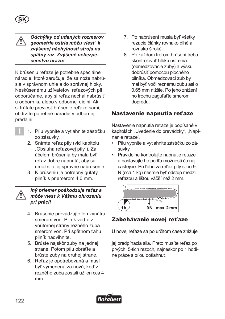 Florabest FKS 2200 B1 User Manual | Page 122 / 174