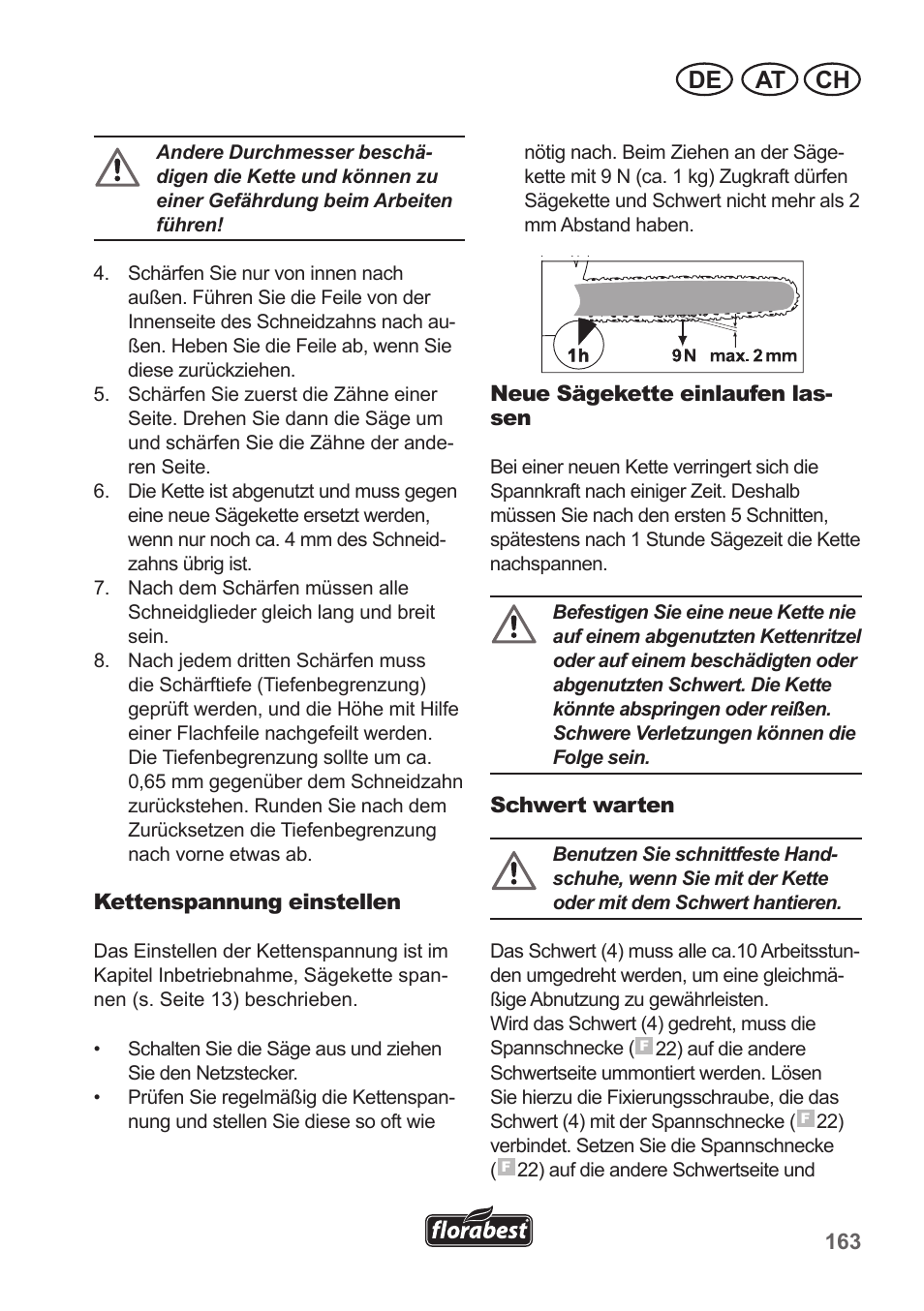 At ch de | Florabest FKS 2200 B1 User Manual | Page 163 / 174