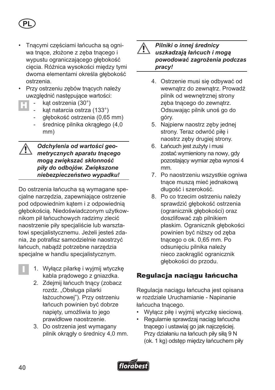 Florabest FKS 2200 B1 User Manual | Page 40 / 174