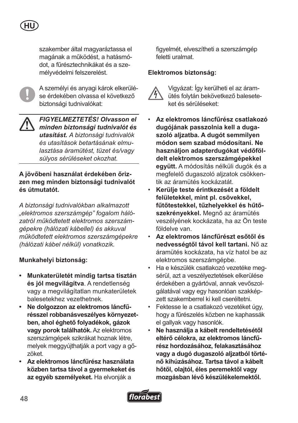 Florabest FKS 2200 B1 User Manual | Page 48 / 174