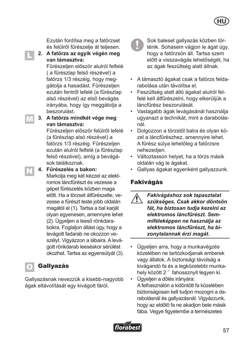 Florabest FKS 2200 B1 User Manual | Page 57 / 174