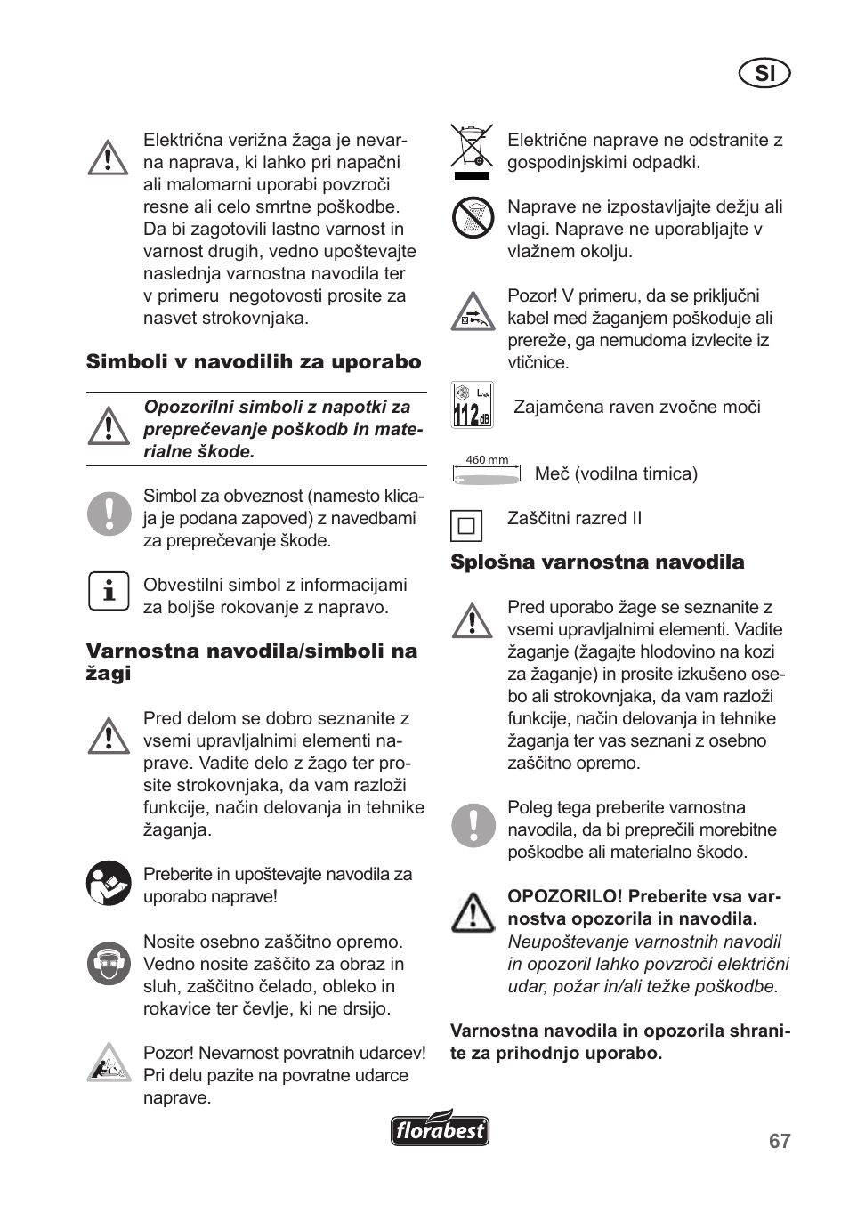 Florabest FKS 2200 B1 User Manual | Page 67 / 174