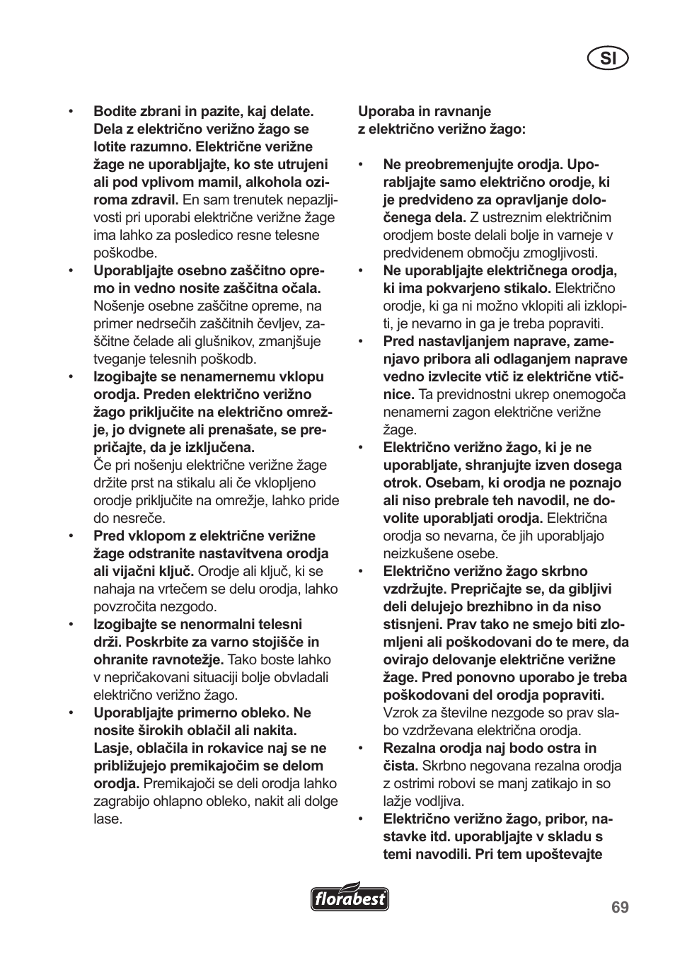 Florabest FKS 2200 B1 User Manual | Page 69 / 174